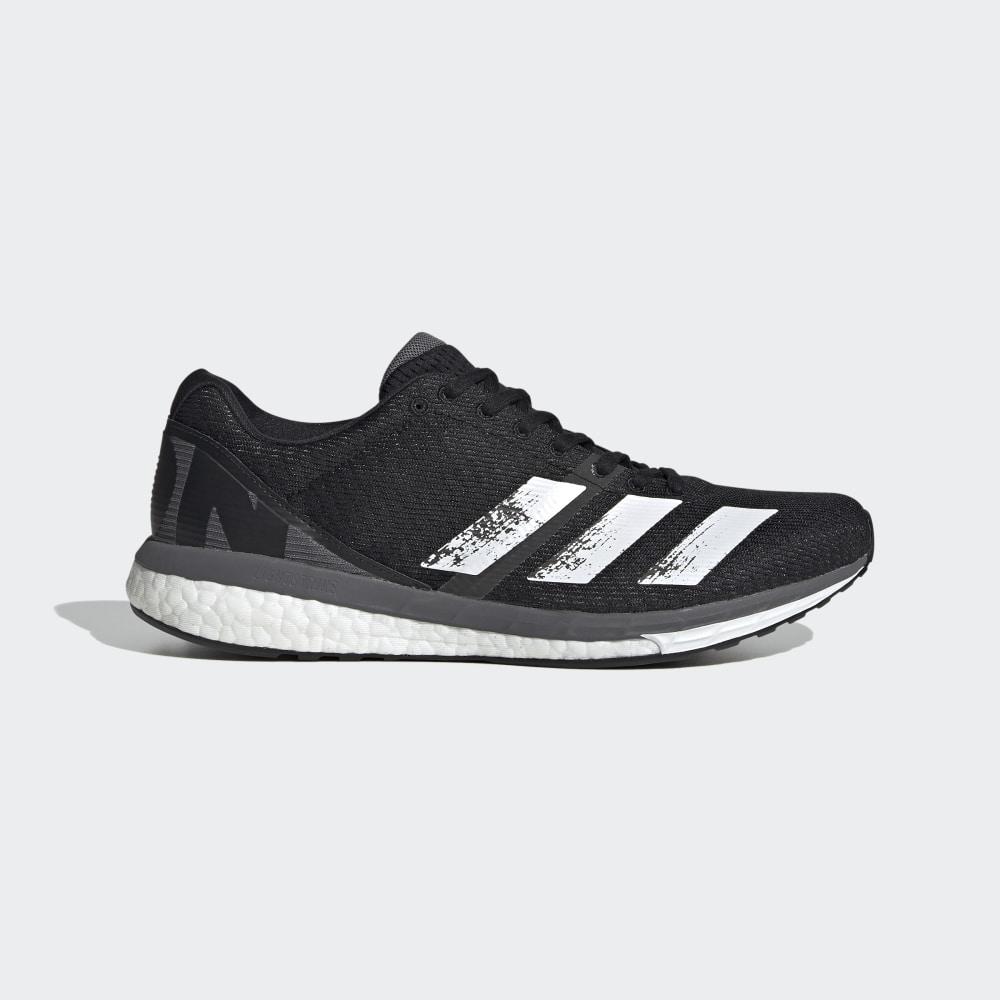 Adidasi Alergare Adidas Adizero Boston 8 Barbati Romania - Negrii/Albi/Gri EG7892